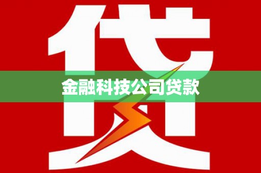 柳南金融科技公司贷款