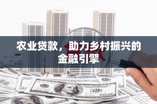 柳南农业贷款，助力乡村振兴的金融引擎