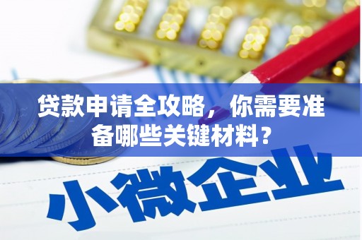 柳南贷款申请全攻略，你需要准备哪些关键材料？