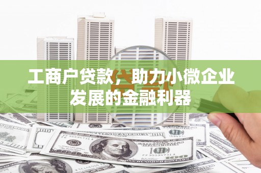 柳南工商户贷款，助力小微企业发展的金融利器