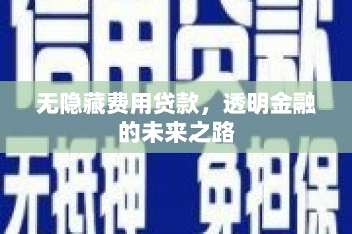 柳南无隐藏费用贷款，透明金融的未来之路