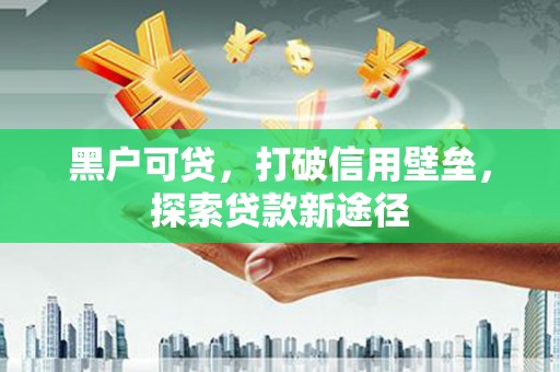 柳南黑户可贷，打破信用壁垒，探索贷款新途径