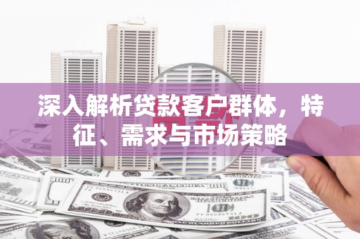 柳南深入解析贷款客户群体，特征、需求与市场策略