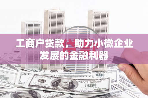 柳南工商户贷款，助力小微企业发展的金融利器