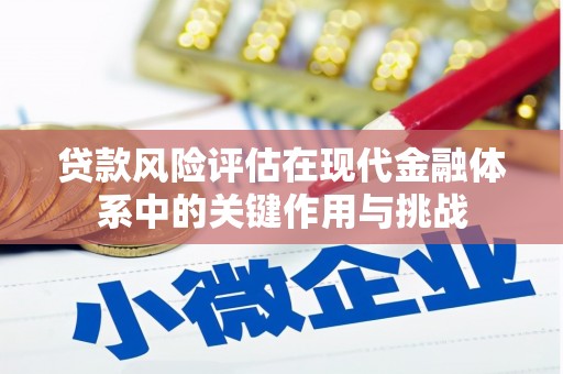 柳南贷款风险评估在现代金融体系中的关键作用与挑战