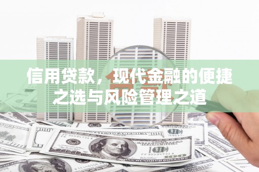 柳南信用贷款，现代金融的便捷之选与风险管理之道