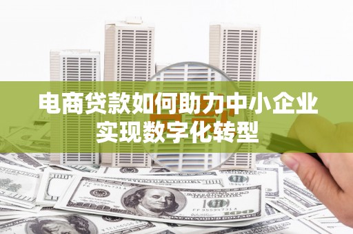 柳南电商贷款如何助力中小企业实现数字化转型
