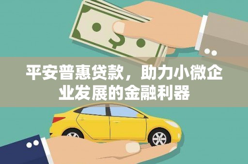 柳南平安普惠贷款，助力小微企业发展的金融利器