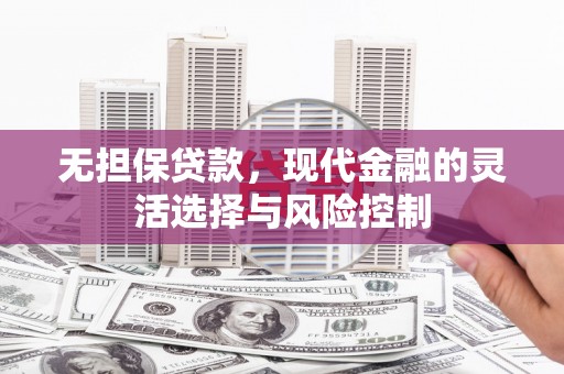 柳南无担保贷款，现代金融的灵活选择与风险控制