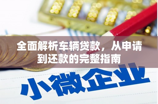 柳南全面解析车辆贷款，从申请到还款的完整指南