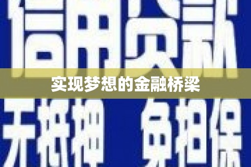 柳南实现梦想的金融桥梁