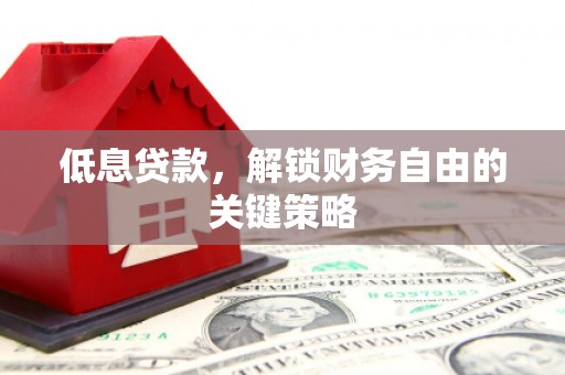 柳南低息贷款，解锁财务自由的关键策略