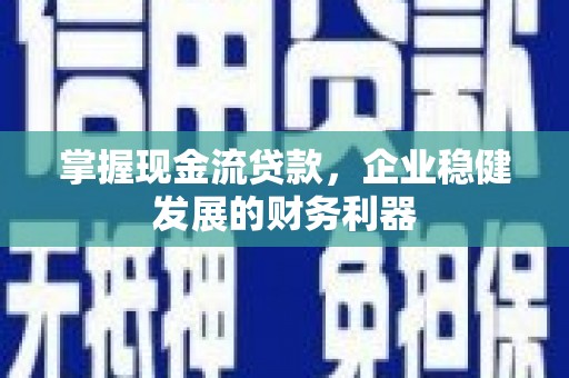 柳南掌握现金流贷款，企业稳健发展的财务利器