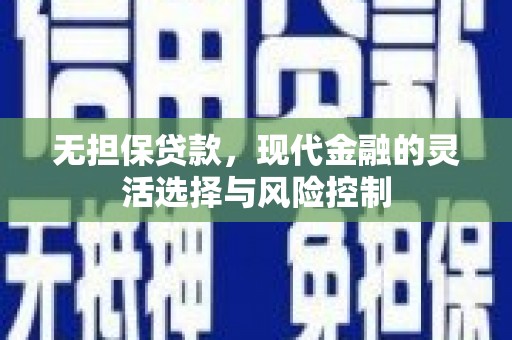 柳南无担保贷款，现代金融的灵活选择与风险控制