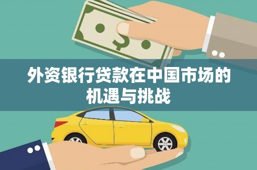 柳南外资银行贷款在中国市场的机遇与挑战