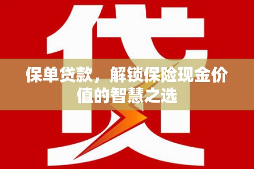 柳南保单贷款，解锁保险现金价值的智慧之选