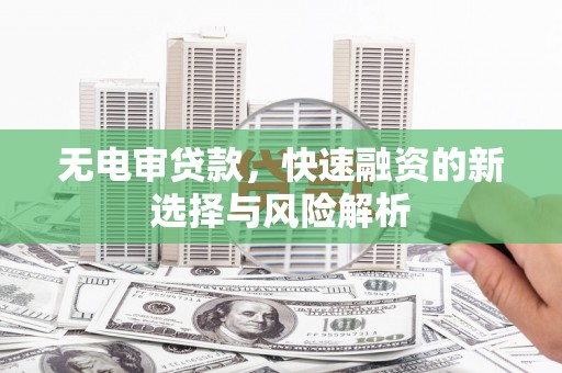 柳南无电审贷款，快速融资的新选择与风险解析