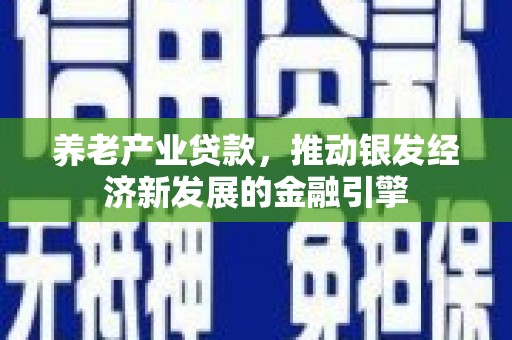 柳南养老产业贷款，推动银发经济新发展的金融引擎