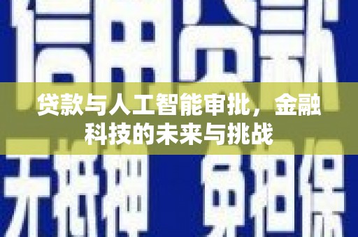柳南贷款与人工智能审批，金融科技的未来与挑战
