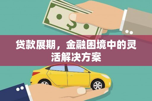 柳南贷款展期，金融困境中的灵活解决方案