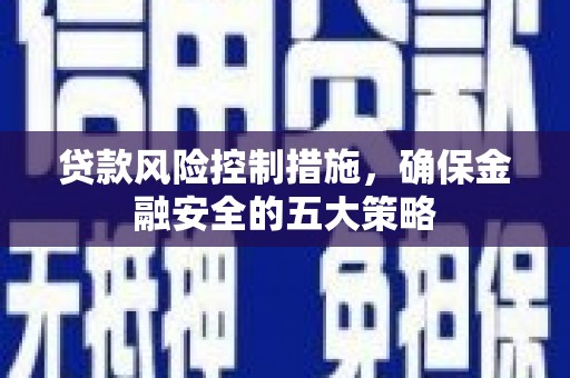 柳南贷款风险控制措施，确保金融安全的五大策略