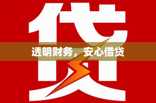 柳南透明财务，安心借贷